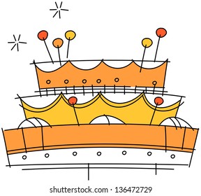 Vector illustration of a birthday cake