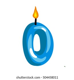 Vector illustration of birthday candle on a white background