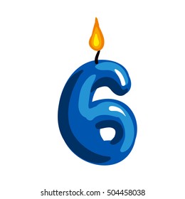 Vector illustration of birthday candle on a white background