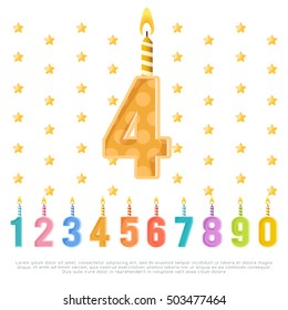Vector Illustration of birthday candles