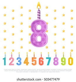 Vector Illustration of birthday candles