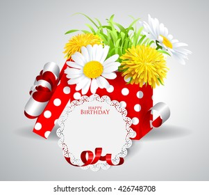 Vector illustration of a birthday card