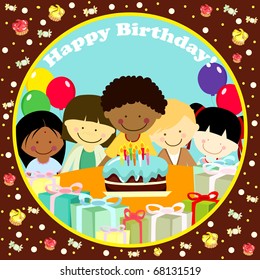 A vector illustration of a birthday card