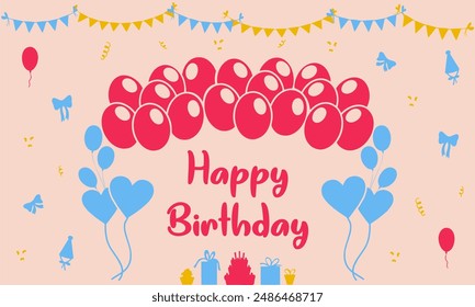 Vector illustration of birthday event background.
