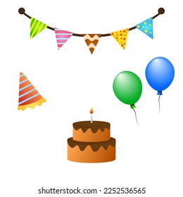 vector illustration of a birthday package suitable for a birthday celebration