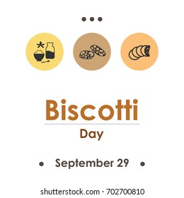 vector illustration for biscotti day in September