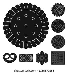 Vector illustration of biscuit and bake icon. Collection of biscuit and chocolate stock vector illustration.