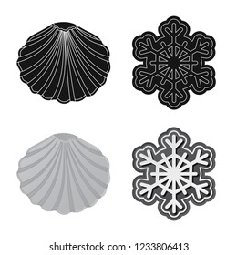 Vector illustration of biscuit and bake icon. Set of biscuit and chocolate stock vector illustration.