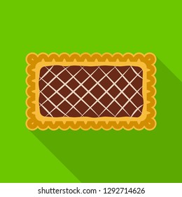 Vector illustration of biscuit and bake icon. Set of biscuit and chocolate vector icon for stock.