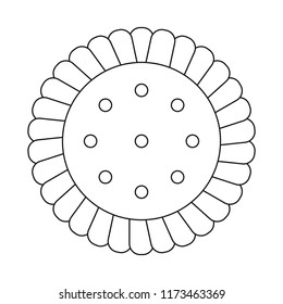 Vector illustration of biscuit and bake symbol. Set of biscuit and chocolate stock symbol for web.