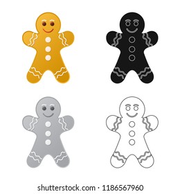 Vector illustration of biscuit and bake symbol. Collection of biscuit and chocolate stock symbol for web.