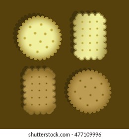 vector illustration biscuit cookies icon
