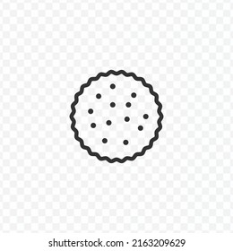 Vector illustration of biscuits  icon in dark color and transparent background(png).
