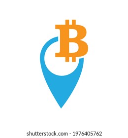 Vector illustration. Bitcoin crypto currency logo design 
