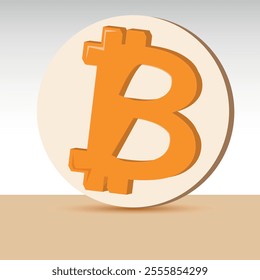 Vector illustration Bitcoin crypto currency blockchain logo. Block chain bitcoin sticker for web or print. Bitcoin logo.	
