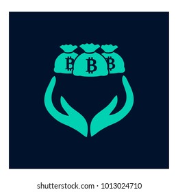 Vector illustration of bitcoin design