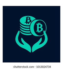 Vector illustration of bitcoin design