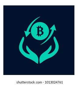 Vector illustration of bitcoin design
