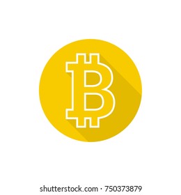 Vector illustration of  bitcoin digital cryptocurrency virtual money.  