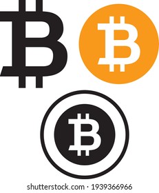 Vektorgrafik der Bitcoin-Zeichen
