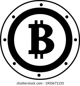 Vector illustration of bitcoin symbol