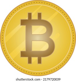 Vektorgrafik, Bitcoin-Symbol. Virtuelle Währungen.