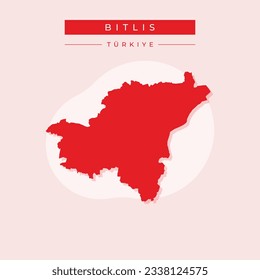 Vector illustration vector of Bitlis map Turkey