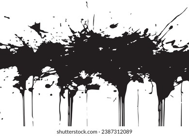 ilustración vectorial de textura abstracta negra en fondo blanco
