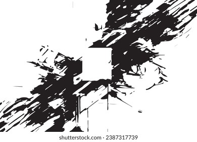 vector illustration of black abstract texture on white background, black and white texture