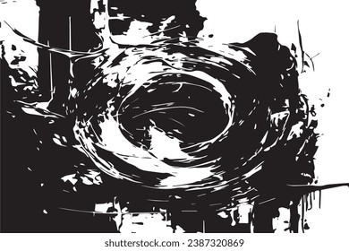 vector illustration of black abstract texture on white background, black and white texture