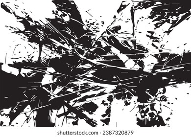 ilustración vectorial de textura abstracta negra sobre fondo blanco, textura en blanco y negro