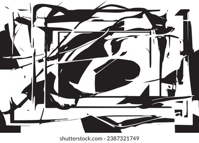 vector illustration of black abstract texture on white background, black and white texture