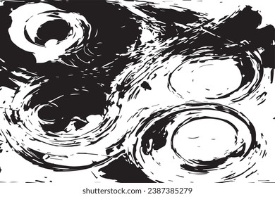 vector illustration of black abstract texture on white background, black and white texture