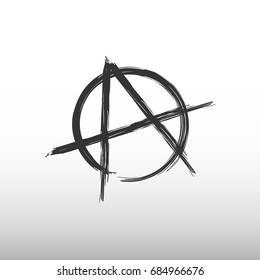 Vector illustration of black anarchy