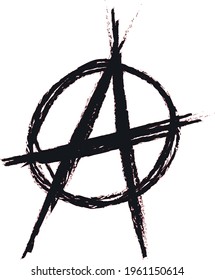 Vector Illustration Of Black Anarchy Sign