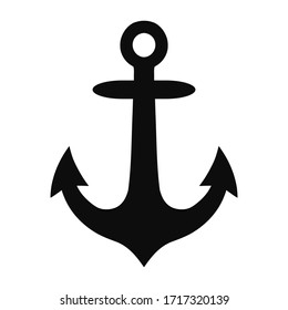 Vector illustration of black anchor icon  isolated on white - EPS10 symbol for your web site design, logo, app, UI