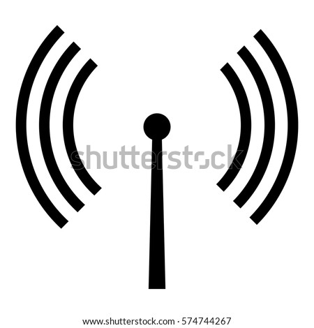 Vector Illustration of Wireless Connection Icon in Black