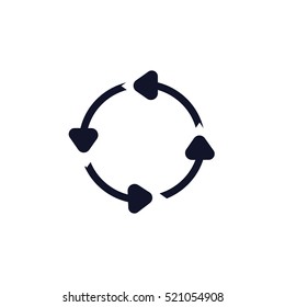 Vector illustration of black arrow icon