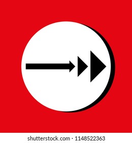 Vector illustration of black arrow icons