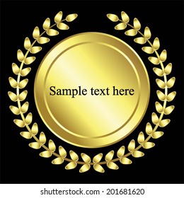 Vector illustration of Black background, the award