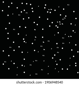 vector illustration of black background with round and triangular motifs