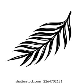  vector illustration of black big leaf