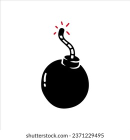Vektorgrafik der schwarzen Bombe