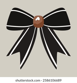 Vector Illustration of Black Bow