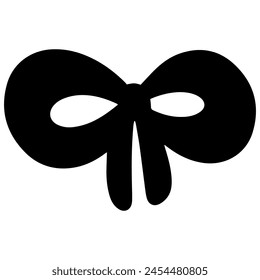 Ilustración vectorial. Lazo negro. Decoración de Plantilla.
