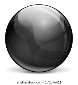 Vector illustration of black bubble on white background
