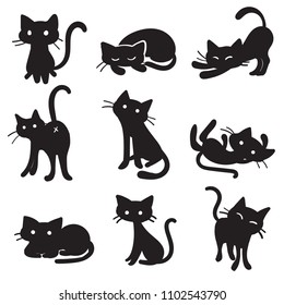 Vector Illustration of a Black Cat