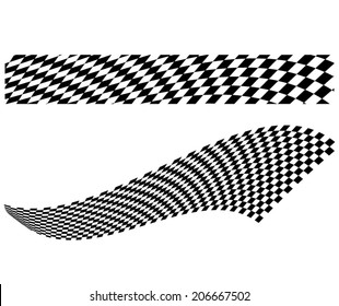 Vector illustration of black checkerboard elements background