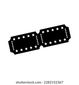 Vector Ilustración Black Cinema Ticket, trazo editable con eps10