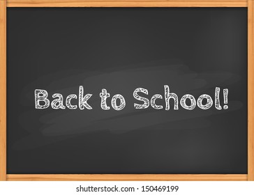 Vector illustration of black class chalkboard